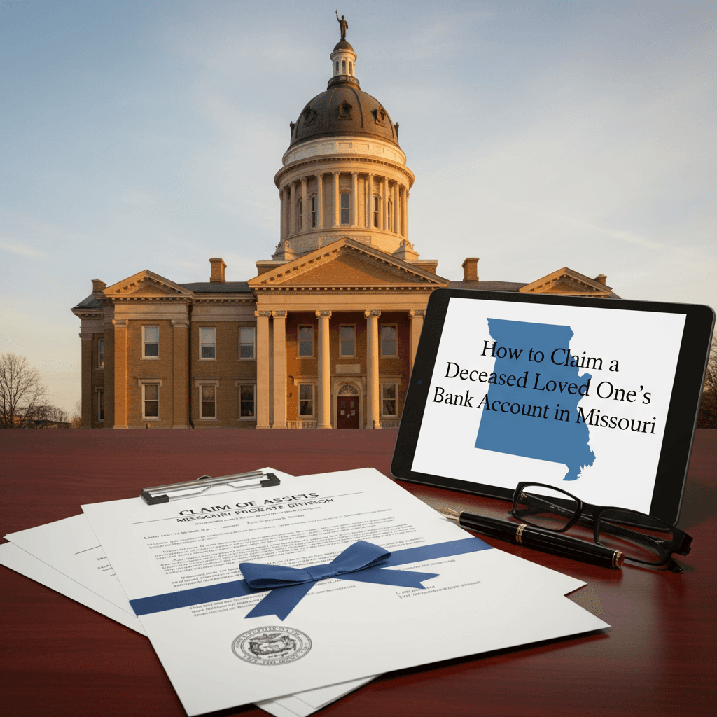 Featured image for How to Claim a Deceased Loved One’s Bank Account in Missouri - Missouri probate and estate planning legal guide