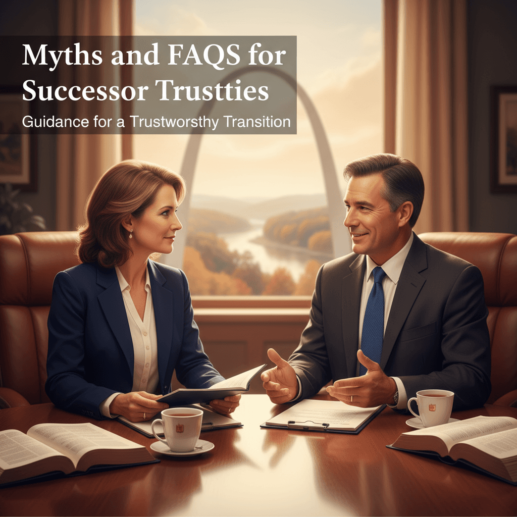 Featured image for Myths and FAQs for Successor Trustees - Missouri probate and estate planning legal guide