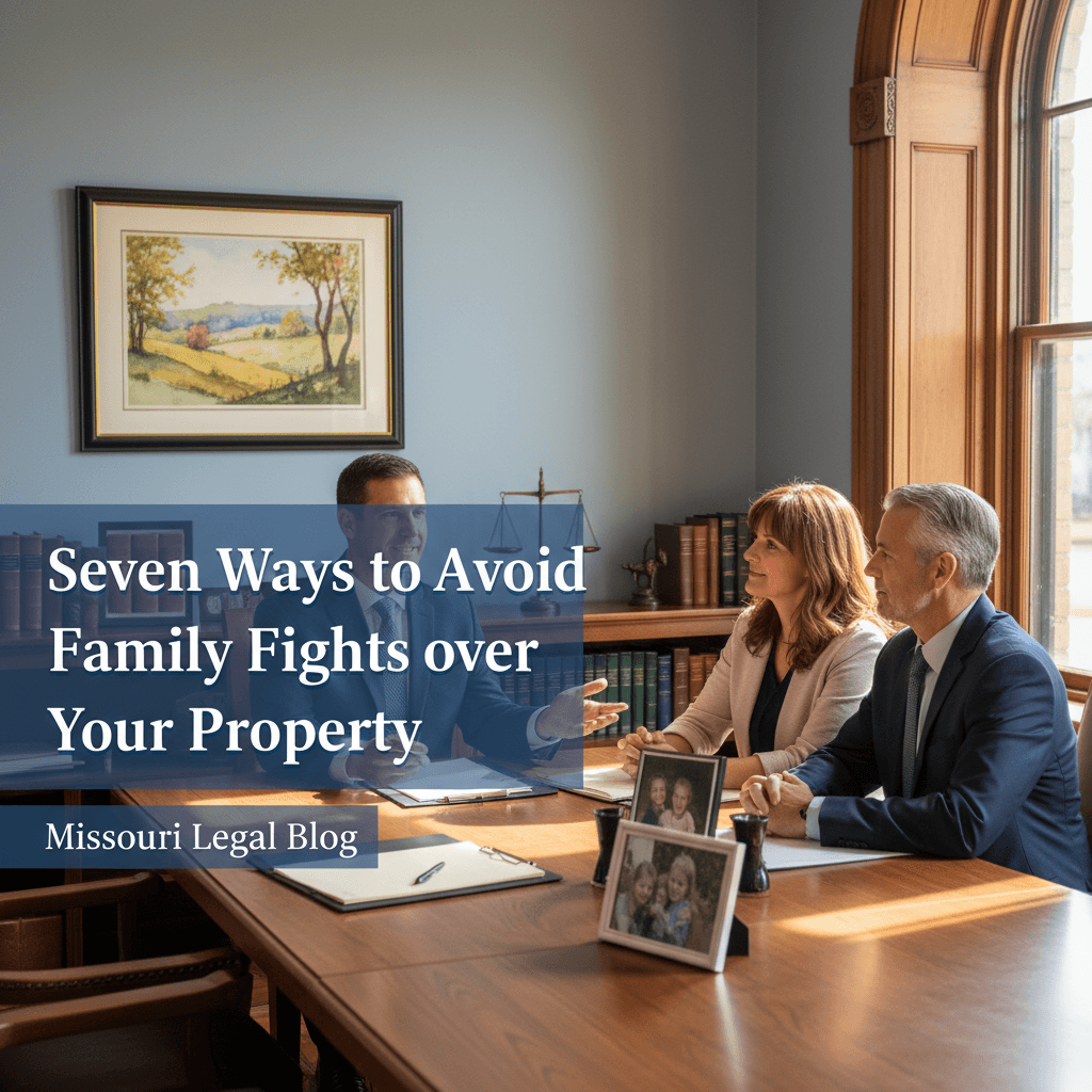 Featured image for Seven Ways to Avoid Family Fights over Your Property - Missouri probate and estate planning legal guide