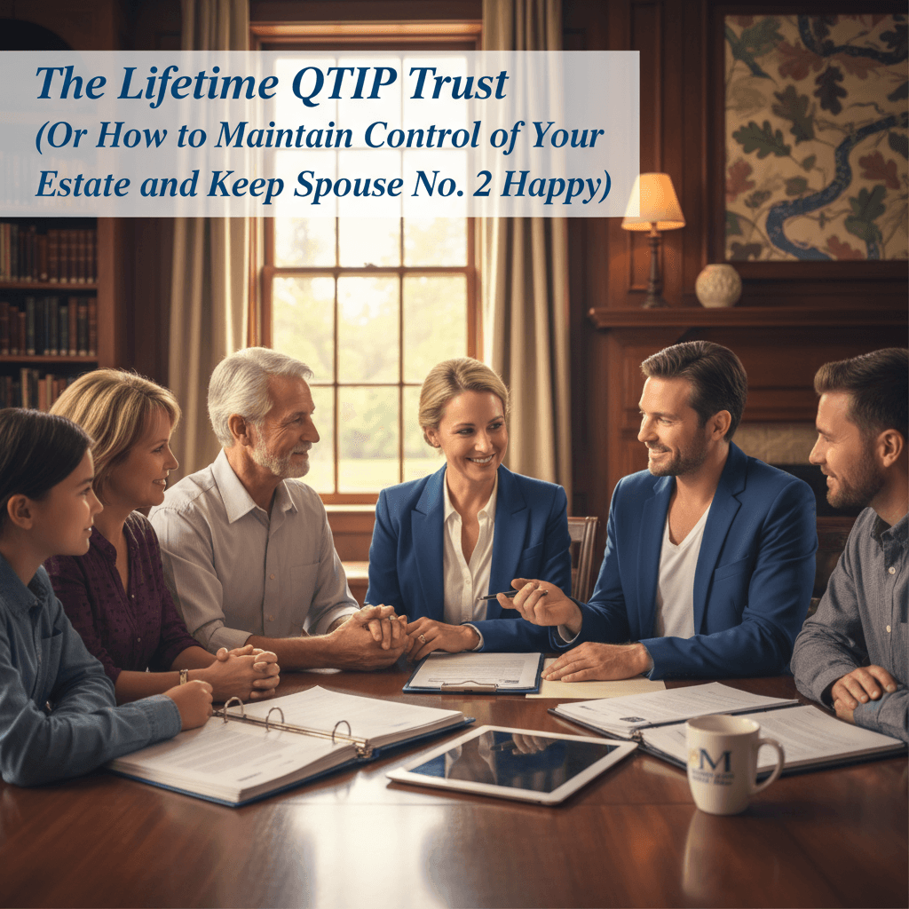 Featured image for The Lifetime QTIP Trust (Or How to Maintain Control of Your Estate and Keep Spouse No. 2 Happy) - Missouri probate and estate planning legal guide