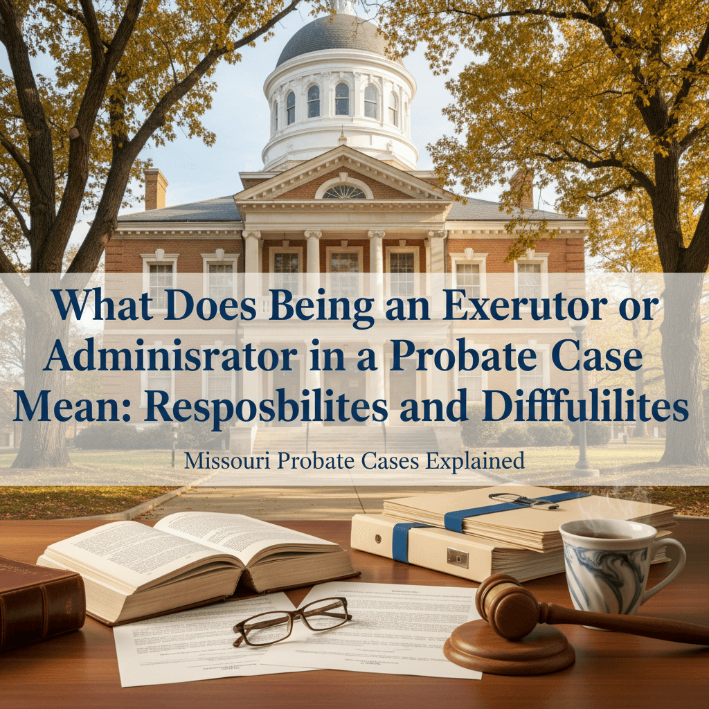 Featured image for What Does Being an Executor or Administrator in a Probate Case Really Mean: Responsibilities and Difficulties - Missouri probate and estate planning legal guide
